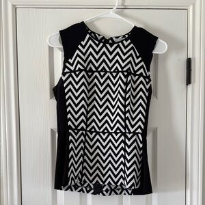 H&M Black and White Chevron Women's Top
